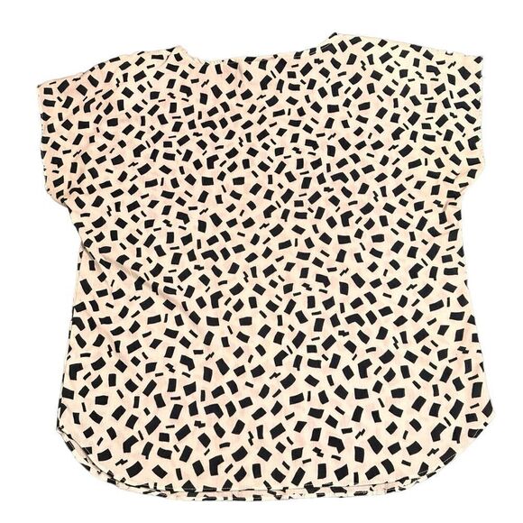 Vintage 1980’s Box Office black and white rayon blend short sleeved top size L - Picture 10 of 10